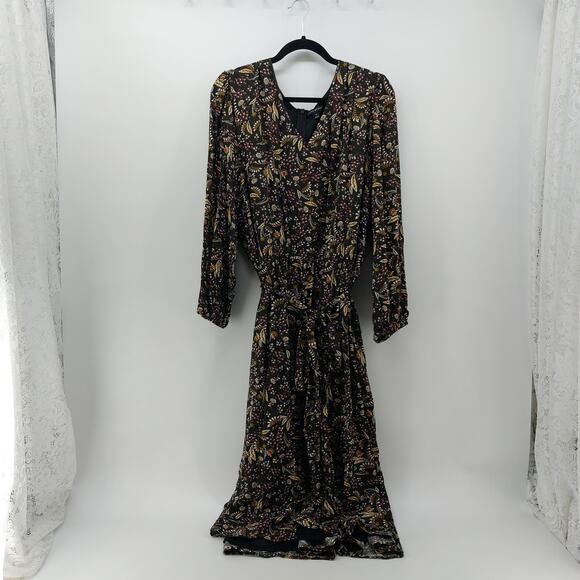 Lane Bryant Plus Size 28 Floral Paisley Midi Dress Zip Back - Picture 16 of 16